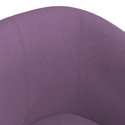 vidaXL Fauteuil cabriolet avec repose-pied violet tissu