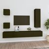 vidaXL Ensemble de meubles TV 5 pcs Noir Bois d'ing&eacute;nierie