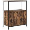vidaXL Ensemble de mobilier de salle de bain 5 pcs Ch&ecirc;ne fum&eacute; et noir