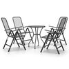 vidaXL Ensemble &agrave; manger de jardin 5 pcs Maille M&eacute;tal Anthracite
