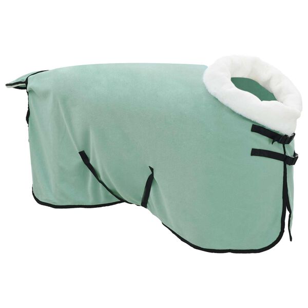 vidaXL Couverture &Eacute;quine Vert fonc&eacute; complet 95 cm Fleece polaire