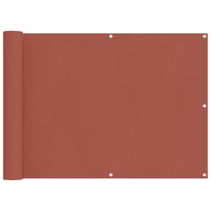 vidaXL &Eacute;cran de balcon Terre cuite 75 x 200 cm Oxford alu enduit de PU