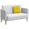 vidaXL Coussin de Dos Jaune 50 x 45 cm Tissu en velours c&ocirc;tel&eacute;