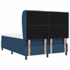 vidaXL Lit &agrave; ressorts avec matelas Bleu 160 x 200 cm tissu