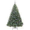 vidaXL Sapin de No&euml;l artificiel avec 300 LED Vert 210 cm PE et PVC