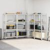vidaXL &Eacute;tag&egrave;res de rangement &agrave; 4 niveaux 4 pcs acier bois d'ing&eacute;nierie