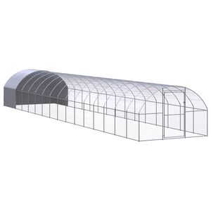 vidaXL Poulailler d'ext&eacute;rieur 3x16x2 m Acier galvanis&eacute;