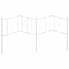 vidaXL T&ecirc;te de lit de remplacement m&eacute;tal blanc 193 cm