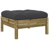 vidaXL Salon de jardin avec coussins 9 pcs bois de pin&nbsp;impr&eacute;gn&eacute;