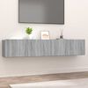 vidaXL Meubles TV 2 pcs sonoma gris 80x30x30 cm bois d'ing&eacute;nierie
