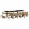 vidaXL Ensemble &agrave; manger de jardin et coussins 15 pcs beige