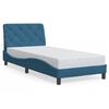 vidaXL Cadre de lit avec LED sans matelas bleu 90x200 cm velours