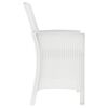 vidaXL Chaise de jardin avec coussin Rotin PP Blanc