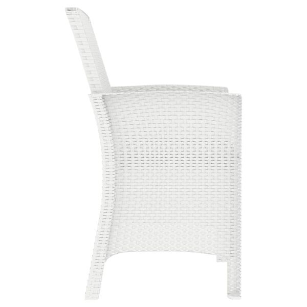 vidaXL Chaise de jardin avec coussin Rotin PP Blanc