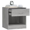 vidaXL Tables de chevet 2 pcs avec tiroir Sonoma gris