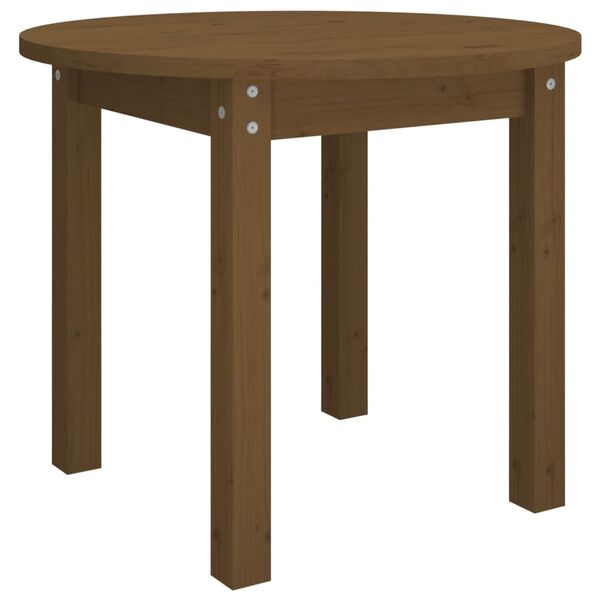 vidaXL Table basse Marron miel &Oslash; 55x45 cm Bois massif de pin