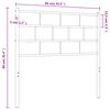 vidaXL T&ecirc;te de lit de remplacement m&eacute;tal noir 80 cm