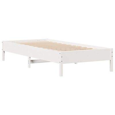 vidaXL Cadre de lit sans matelas blanc 100x200 cm bois de pin massif