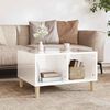 vidaXL Table basse Blanc brillant 60x50x36,5 cm Bois d'ing&eacute;nierie