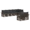 vidaXL Ensemble de canap&eacute; de jardin 8 pcs Gris polyrotin