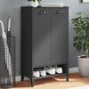 vidaXL Armoire &agrave; chaussures VIKEN gris anthracite bois d'ing&eacute;nierie