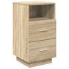 vidaXL Tables de chevet 2 pcs avec 2 tiroirs ch&ecirc;ne sonoma 36x36x68 cm