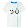 T-shirt pour enfants avec manches courtes &eacute;cru 128