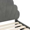 vidaXL Cadre de lit pour enfants avec t&ecirc;te de lit Gris fonc&eacute; Velours