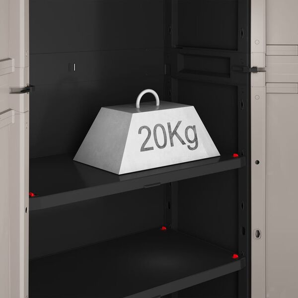 Keter Armoire de rangement basse Pro Noir et gris