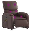 vidaXL Fauteuil de massage inclinable &eacute;lectrique marron similicuir