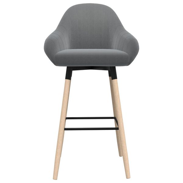 vidaXL Tabouret de bar Gris clair Tissu