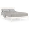 vidaXL Cadre de lit sans matelas blanc 135x190 cm bois massif