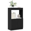 vidaXL Buffet haut noir 63x33x100 cm bois d'ing&eacute;nierie