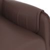 vidaXL Fauteuil de massage Marron Similicuir