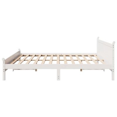 vidaXL Cadre de lit sans matelas blanc 180x200 cm bois massif de pin