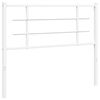 vidaXL T&ecirc;te de lit de remplacement m&eacute;tal blanc 100 cm