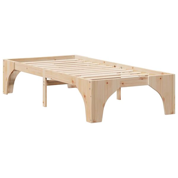 vidaXL Cadre de lit Marron 90 x 190 cm Pin massif