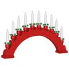 vidaXL Arche de Bougies de No&euml;l avec 10 Bougies LED Rouge