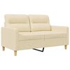 vidaXL Canap&eacute; &agrave; 2 places Cr&egrave;me 120 cm Tissu