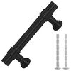 vidaXL Poign&eacute;es d'armoire 10 pcs noir 64 mm acier inoxydable