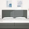 vidaXL T&ecirc;te de lit LED avec t&ecirc;te de lit Gris fonc&eacute; 200 cm Polyester