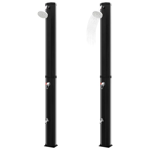 vidaXL Douche solaire d'extérieur avec pomme de douche et robinet 35 L