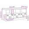 vidaXL Meuble TV blanc 99x39x44 cm acier