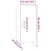 vidaXL Buffet Blanc brillant 34,5x34x90 cm Bois d'ing&eacute;nierie