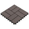 vidaXL Carreau de terrasse 11 pcs Marron fonc&eacute; 30 x 30 cm WPC