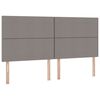 vidaXL Lit avec rangement et LED avec LED Taupe 200 x 200 cm Polyester