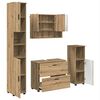 vidaXL Ensemble de mobilier de salle de bain 4 pc Ch&ecirc;ne artisanal