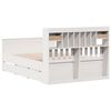 vidaXL Lit biblioth&egrave;que sans matelas blanc 140x190 cm bois pin massif