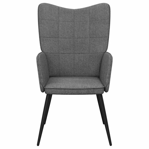 vidaXL Chaise de relaxation Gris fonc&eacute; Tissu