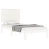 vidaXL Cadre de lit sans matelas blanc bois de pin massif